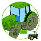 Vidro Para-brisa Inferior Esquerdo para Trator John Deere 6415, 6615, 7500, 6110, 6125, 6150M
