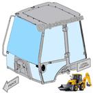 Vidro Parabrisa Dianteiro Laminado para Retroescavadeira JCB 3CX - Referência 332/F4944