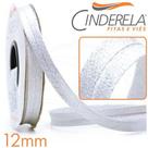Viés com Lurex Fino 12mm 20 Metros - Prata