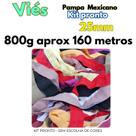 Viés Elástico Dobrável Tipo Pampa Mexicano Malva, Aniz Luana Safira macio Cores Variadas 16mm 25mm ViesP