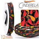 Viés Kitchen Fino 12mm 10 Metros - 373 Pimenta Amarela Com Fundo Preto
