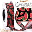 Viés Kitchen Grosso 25mm 10 Metros - 371 Melancias Pretas Viés Kitchen Grosso 25mm 10 Metros - 371 Melancias Pretas