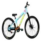 Vikingx Tuff 25/30 Azul Claro Com Laranja Whelling Single Freio Hidraulico Vmaxx Liso Com Suspenão Mecanica Vikingx Tuff 25/30 Azul Claro Com Laranja Whelling Single Freio Hidraulico Vmaxx Liso Com Suspenão Mecanica