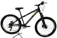Vikingx Tuff 30 preto amarelo whelling single freio hidraulico vmaxx liso com suspenão mecanica