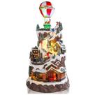 Vila Natalina Balão E Trem C/ Som Luz e Movimento 46cm