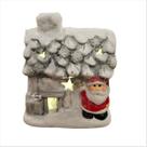 Vila Natalina Iluminada Papai Noel Casinha Nevada Cerâmica