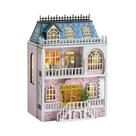 Vila Princesa Rosa DIY: Mini Casa De Bonecas De Madeira Para Montar, Quebra-Cabeça 3D Com Móveis