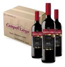 Vinho Campo Largo Tinto Seco Serra Gaúcha - Kit 3 Garrafas de 750ml