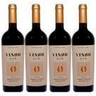 Vinho Sem Álcool Tinto Seco Cabernet Vinoh OAK - 750mL - Nacional - 04 unidades