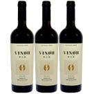 Vinho Sem Álcool Tinto Seco Merlot Vinoh OAK - 750mL - Nacional - 03 unidades