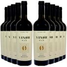 Vinho Sem Álcool Tinto Seco Merlot Vinoh OAK - 750mL - Nacional - 10 unidades