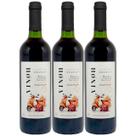 Vinho Sem Álcool Tinto Suave Merlot e Cabernet Vinoh Select- 750mL - Nacional - 03 unidades