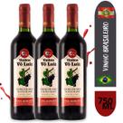 Vinho Tinto Suave De Mesa Bordô Brasileiro Vô Luiz 3x750Ml