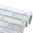 Vinil Adesivo de Piso e Parede Tijolinho Branco Cinza 3D Lavável Autocolante Texturizado Realista Vinil Adesivo de Piso e Parede Tijolinho Branco Cinza 3D Lavável Autocolante Texturizado Realista