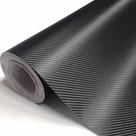 Vinil Adesivo Envelopamento Fibra Carbono Preto - 1m X 30cm