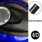Vinil Adesivo Envelopamento Fibra Carbono Preto 4D 1m X 30cm