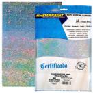 Vinil Adesivo Holográfico Mix Brilhante A4 135g À Prova D'Água Filme Adesivo PVC Glossy com 10 Folhas Masterprint