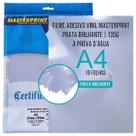 Vinil Adesivo Prata Brilhante A4 135g À Prova D'Água Filme Adesivo PVC com 10 Folhas Masterprint Vinil Adesivo Prata Brilhante A4 135g À Prova D'Água Filme Adesivo PVC com 10 Folhas Masterprint