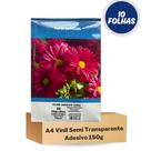 Vinil Adesivo semi transparente A4 150g resistente água 10un