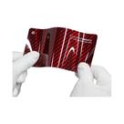 Vinil Autoadesivo Vermelho De Fibra De Carbono Com Efeito Holográfico a Laser E Mudança De Cor,