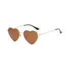 Vintage polarizada em forma de coração óculos para mulheres, Metal Frame, moda Eyewear, UV400