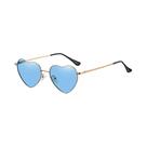 Vintage polarizada em forma de coração óculos para mulheres, Metal Frame, moda Eyewear, UV400