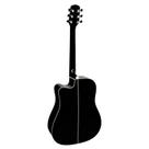 Violao Aço Eletrico Giannini Gf1d Tbk Translucent Black + Capa