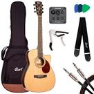 Violão cort elétrico com bag l150-oc natural concert & fishman