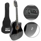 Violão Eletrico Acustico Preto Cutway Cordas Aço Mxt Com Equalizador E Capa