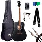 Violão elétrico cort folk ad810e bks black satin standard