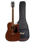 Violão eletro acústico folk cort ad880mce mahogany c/ bag