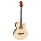 Violão eletroacústico aço mini jumbo cutaway gsf-1d ceq ng natutal glossy, com afinador eq GIANNINI