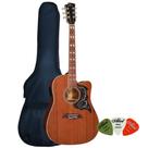 Violão Eletroacústico Michael Galaxy VM925DTC MH Mahogany + Capa + Palhetas Violão Eletroacústico Michael Galaxy VM925DTC MH Mahogany + Capa + Palhetas