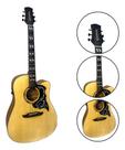 Violão Folk Aço Eletrico Waldman Tdcex641 na Natural com Capa