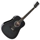 Violao Folk Eletrico Vogga Vck380 Bmf Preto Flamed Aço