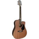 Violão Folk Giannini GF1D GF-1D CEQ WS Walnut Cutway Aço