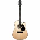 Violão giannini dreadnought cut aço el/ac tampo macico dr ng