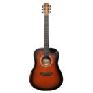 Violao giannini gdh ceq sbs aco dreadnought half ct el/ac sunburst c/ bag