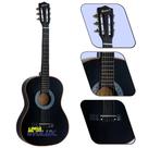 Violão Preto Clássico Cordas Nylon perfeitas para estilos musicais