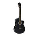 Violão Preto Elétrico Vogga Vce 300 Aco BK Cutaway Aço