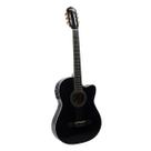 Violão Preto Flat Tonante Lorenzzo 39 Elétrico Afinador Brown VTLSC1954P