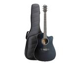 Violao tagima aço eletrico sunset bkop black open pore - folk c/bag