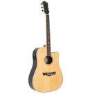 Violao tagima dreadnought cutaway eq aco t/ spruce solido b/s black walnut toronto ntop