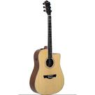 Violao tagima folk eq aco t/solid spruce b/s sapele sunset eq-ntop
