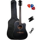 Violão Tagima Metropolis Sapele BKOP + Capa Luxo + Correia + P10 + Palhetas