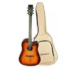 Violao waldman aço dcex 1141 amb/b ambar burst c/ bag