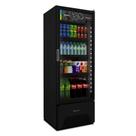 Visa Cooler Refrigerador Expositor de Bebidas Vertical 2 a 8ºc 370/403L Vb40ah 220v All Black Metalfrio