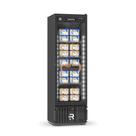 Visa Cooler Sorvete Porta Vidro Aquecido Ar Forçado -22ºC 400L VCS400PVPP Preto Externo e Interno 220V - Refrimate