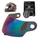 Viseira Camaleão Capacete New Liberty 4 R8 Botao Lateral Fixador