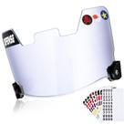 Viseira de capacete de futebol Copkim Universal com adesivos e clipes
